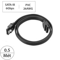 Cáp dữ liệu SATA 3.0 6Gbps dẹt mỏng đầu gài ngạnh sắt 50Cm UGREEN 30796  và 30797 (màu đen - thẳng/bẻ góc) [bonus]