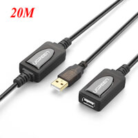 Cáp dữ liệu USB 2.0 nối dài truyền dữ liệu giữa máy tính và ổ cứng USB có chip sét dài 20M Ugreen (10324)