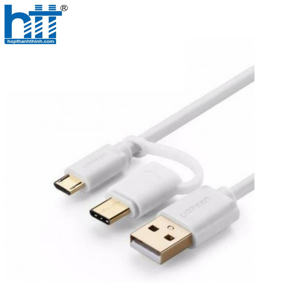 Cáp dữ liệu USB 2.0 ra Micro USB + Type C Ugreen 30380