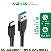 Cáp dữ liệu USB 3.0 sang Type-c truyền dữ liệu giữa máy tính và ổ cứng USB dài 2m Ugreen 20884 hàng chính hãng