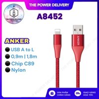 Cáp dù sạc nhanh ANKER Powerline + II Usb A to L - A8452 dài 0.9 Mét A8453 dài 1.8 Mét