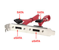 Cáp Dual SATA sang eSATA PCI Bracket