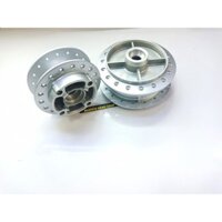 Cặp đùm sau wave s110 đĩa trước sau màu bạc