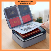 Cặp Đựng Hồ Sơ Tài Liệu Giấy Tờ A4, Túi Nhiều Ngăn Có Khoá Sổ, Quai Xách Cầm Tay _ A Khang Gia Dụng