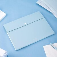 Cặp đựng tài liệu A4 Deli - 8 ngăn phân trang - file lưu trữ tài liệu - linfini - Xanh Dương  Trắng - 72456 - Xanh lá