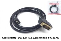 CÁP DVI RA HDMI UNITEK YC 217A (1M5)