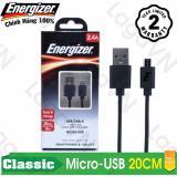 Cáp Energizer Micro USB C12UBMCBBK4 20cm