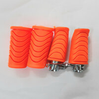 Cặp Gác chân Cao Su trước sau gắn mọi loại xe máy BẢO LONG RACING - cam