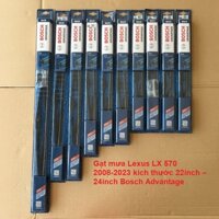 Cặp gạt mưa Lexus LX 570 2008-2023 kích thước 22inch – 24inch Bosch Advantage