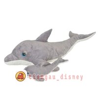 Cặp gấu bông cá mẹ và cá con, cá voi (cá heo) giống thật mắt thuỷ tinh cho bé