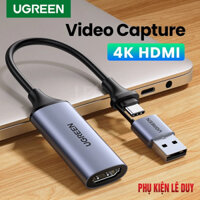 Cáp ghi hình HDMI to USB / TYPE C chính hãng Ugreen 40189 Video Capture Card Livetream