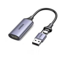 Cáp ghi hình HDMI to USB A/ USB C Video Capture Card Ugreen 40189 - Mới