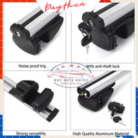 Cặp giá nóc ngang, baga mui chở hàng trên xe ô tô có màu bạc và đen - DH2