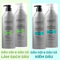 Cặp Gội Xả Kerasys Cleansing - Balancing Scalp Hair Clinic 600ml