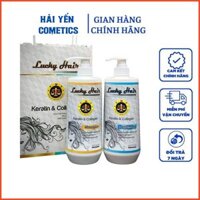 Cặp Gội Xả Lucky Hair TNT Keratin & Colagen Phục Hồi Chống Rụng Tóc 800ml x2