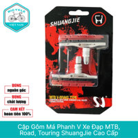 Cặp Gôm Má Phanh V Xe Đạp MTB, Road, Touring ShuangJie Cao Cấp