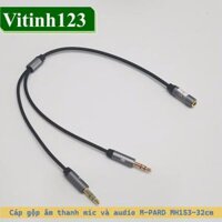 Cáp gộp âm thanh mic và audio M-PARD MH153-32cm