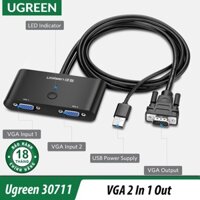 Cáp Gộp VGA Cao Cấp 2 Trong 1 | UGREEN 30711 Chính Hãng | Laptop, PC Vào 1 Màn Hình