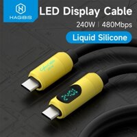 Cáp Hagibis USB C sang USB C có màn hình LED Cáp sạc nhanh Type C PD 240W Dây sạc cho iPhone 16 / 15 Macbook iPad