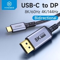 Cáp Hagibis USB C sang DisplayPort 1.4 Thunderbolt 3 / 4 đến 8K @ 60Hz 4K @ 144Hz DP Hai Chiều 2K165Hz Cho iPhone 16 / 15 Pro MacBook Pro Air iMac XPS