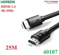 Cáp HDMI 1.4 dài 25M bọc nylon hỗ trợ độ phân giải 4K@30Hz Ugreen 40107 cao cấp (Có IC khuếch đại)