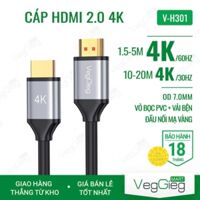 Cáp HDMI 2.0 4K@60Hz - VegGieg VH306 DÀI 15 MÉT CHÍNH HÃNG