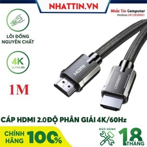 Cáp HDMI 2.0 dài 1m chuẩn 4K@60MHz Ugreen 70322
