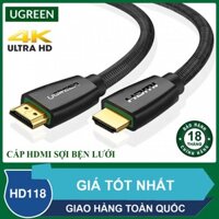 Cáp HDMI 2.0 hỗ trợ 3D, 4K sợi bện lưới cao cấp - Hdmi cable Ugreen HD118