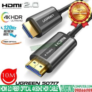 Cáp HDMI 2.0 sợi quang dài 10m Ugreen 50717