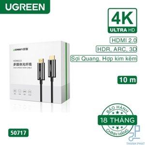 Cáp HDMI 2.0 sợi quang dài 10m Ugreen 50717