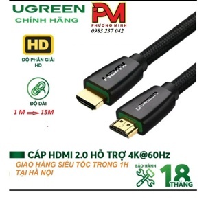 Cáp HDMI 2.0 Ugreen 40414 10m