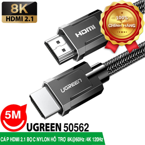 Cáp HDMI 2.1 dài 5M Ugreen cao cấp 50562 độ phân giải 8K/60HZ