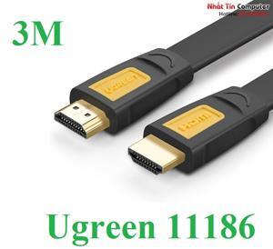 Cáp HDMI 3M dẹt hỗ trợ Ethernet 3D 4K*2K Ugreen 11186