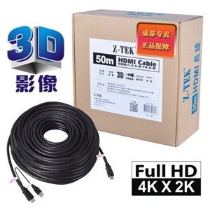 Cáp HDMI 50m ZTek ZE654 hỗ trợ 3D, 4K x 2K, Full HD1080p