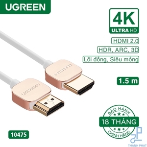 Cáp HDMI chuẩn 2.0 chính hãng Ugreen 10475 1.5M