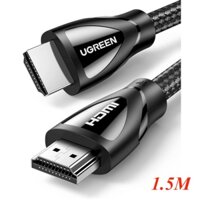 Cáp HDMI chuẩn 2.1 48Gbps eARC HDR 10+ HDCP 2.2 Dolby Vision Ugreen 40179 dài 1.5M HDMI 2.1 8k 60hz 4k 120hz HD150