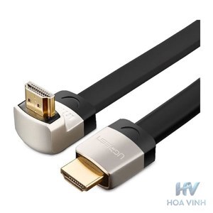 Cáp HDMI mỏng bẻ góc down 90 độ Ugreen 10281 1m