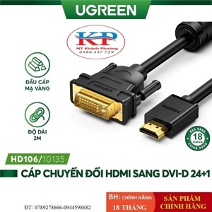 Cáp HDMI sang DVI 24+1 Ugreen 10135 dài 2m