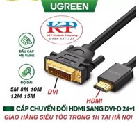 Cáp HDMI To DVI 24+1 dài 5M 8M 10M 12M 15M Cao cấp Ugreen 10137 11164 10138 11165 11166 - Hàng chính hãng