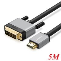 Cáp HDMI to DVI (24+1) dài 5M Ugreen 20889