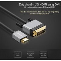 Cáp HDMI to DVI (24+1) mỏng dẹt dài 5M Chính hãng Ugreen 30138 Cao cấp