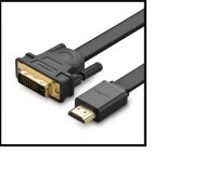 Cáp HDMI to DVI 241 mỏng dẹt dài 8M Ugreen 30139 Cao cấp-Hàng Chính Hãng