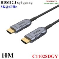Cáp HDMI to HDMI 2.1 sợi quang AOC Optical Fiber dài 10M độ phân giải 8K@60Hz Unitek C11028DGY cao cấp