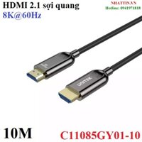 Cáp HDMI to HDMI 2.1 sợi quang AOC Optical Fiber dài 10M độ phân giải 8K@60Hz Unitek C11085GY01-10 cao cấp