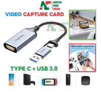 Cáp HDMI to USB 3.0 Video Capture Card Earldom ET-W17 & ET-W16 - Hỗ Trợ Live Stream, Ghi Hình Từ Điện Thoại, Camera, PS4