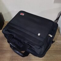 Cặp học sinh cấp 1-2 thời trang Dù Xốp Thái viền ngang kéo đen siêu bền H1991 Shalla ( 3 Chức năng)