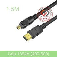 Cáp IEEE 1394 Firewire 400 (4Pin to 6Pin) 1.5M. Nối máy tính PC, Laptop với thiết bị thu âm, Sound card âm thanh, Camera