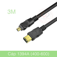Cáp IEEE 1394A Firewire 400 - 600 dài 3M, 4Pin to 6Pin. Nối máy tính PC Laptop với thiết bị thu âm, Sound card, Camera