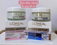Cặp kem dưỡng trắng da ngày đêm Loreal Hydra active 3
