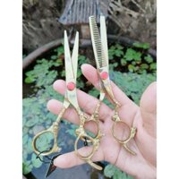 cặp kéo cắt kéo tỉa Nhật Bản chuyên nghiệp cho salon. cắt cực ngọt.bền theo năm tháng.tay chạm rồng